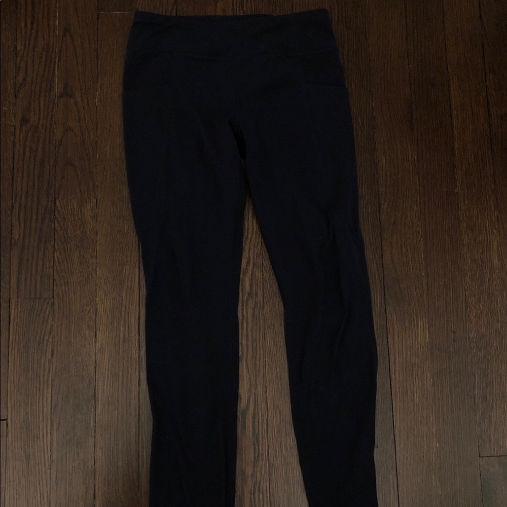 Athleta Girl “Stash Your Treasures Tight” Navy leggings